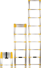 Xtend+Climb Home Series 750P Telescoping Ladder, 12-1/2 ft Max Reach H, 9-Step, 250 lb, 1-1/2 in D Step, Aluminum