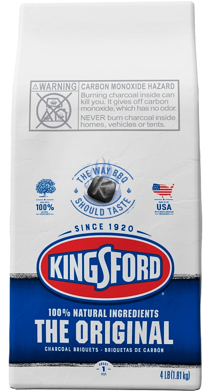 Kingsford 10044600320707 Wood Charcoal Briquette, 4 lb Bag