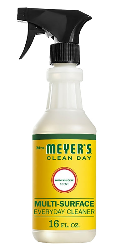 Mrs. Meyer's Clean Day 17541 Cleaner, 16 oz Spray Bottle, Honeysuckle