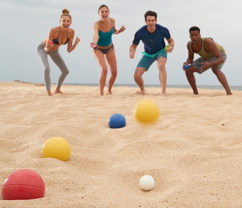 Franklin Sports 50110 Starter Bocce Set, 90 mm Dia, Polyethylene, Green/Red/Yellow