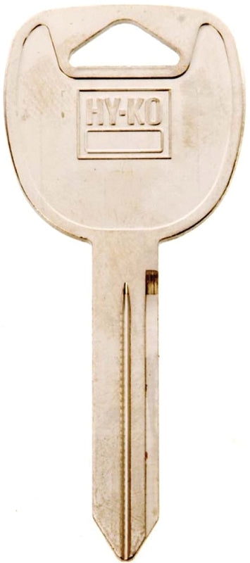 Hy-Ko 11010B102 Key Blank, Brass, Nickel, For: Automobile, Many General Motors Vehicles