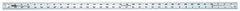 Johnson J236 Yardstick, SAE Graduation, Aluminum, Clear, 1-1/8 in W, 0.075 in Thick