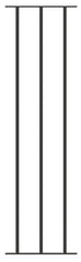 Nuvo Iron NDRP Deck Rail Panel, 9-3/8 in W Nominal, Black