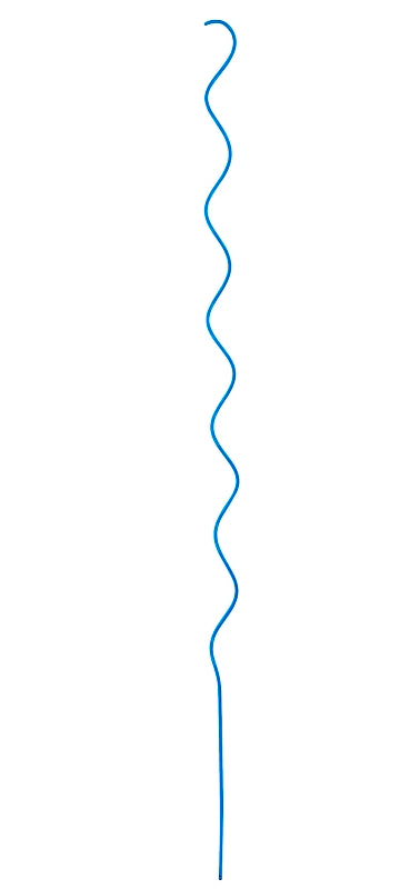 MIDWEST AIR TECHNOLOGY 901267BL6 Twisted Garden Stake, 60 in L, Steel, Blue, Powder-Coated