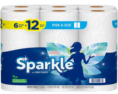 Sparkle 22130 Paper Towel, 696 in L, 11 in W, 2-Ply