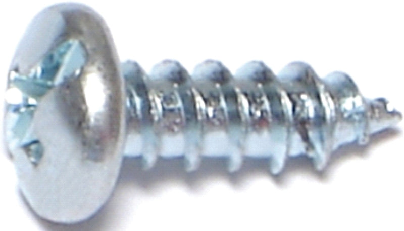 Midwest Fastener 03175 Screw, #8 Thread, Coarse Thread, Pan Head, Phillips, Slotted Drive, Diamond Point, Steel, Zinc