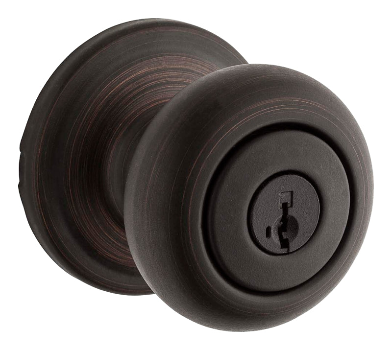 Weiser Troy Series 9GA5310-050 Entry Door Knob, 2-1/16 in Dia Knob, Venetian Bronze