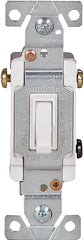 Eaton Wiring Devices 1303W-BOX Toggle Switch, 15 A, 120 V, Polycarbonate Housing Material, White