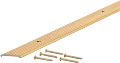 M-D 79129 Seam Binder, 72 in L, 3/4 in W, Fluted Surface, Aluminum, Satin Brass