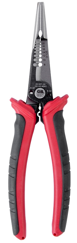 GB GBP-61N Wire Stripper, 20 to 8 AWG Solid, 22 to 10 AWG Stranded Stripping, #6-32, #8-32 Cutting Capacity