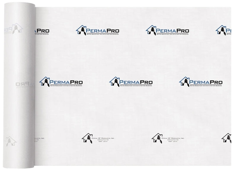 PermaPro 09150 House Wrap, 150 ft L, 9 ft W, Polypropylene, Translucent
