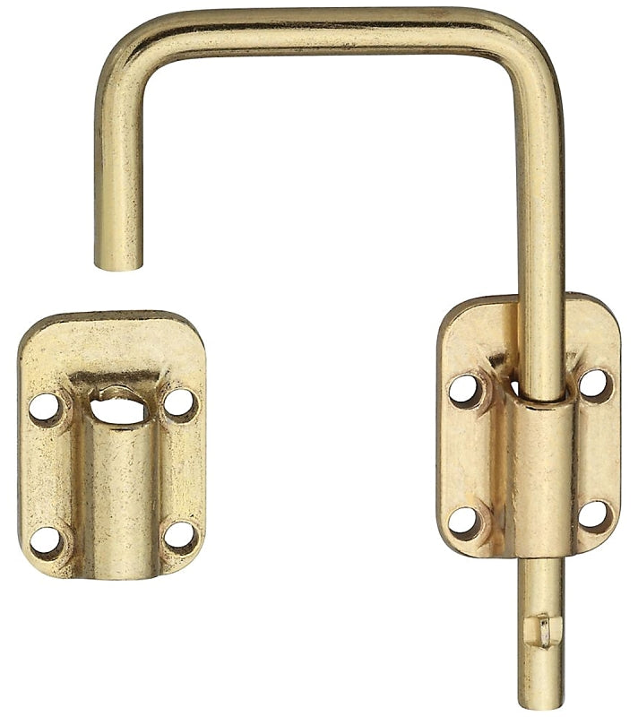 National Hardware N239-004 Sliding Door Latch, Steel, Brass