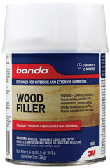 Bondo 20082 Wood Filler, Paste, Pungent Styrene, Yellow, 1 qt Can