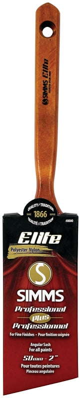 Elite 8000-50 Angular Sash Brush, 2 in W, 2-7/8 in L Bristle, Nylon/Polyester Bristle