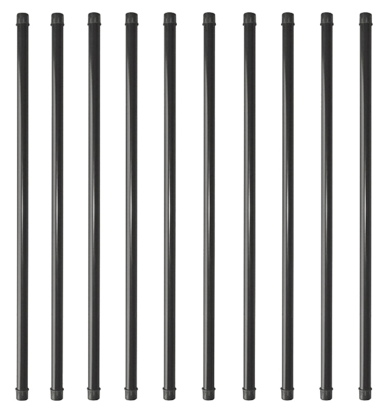 Nuvo Iron RDPS36 Tubing Baluster, 36 in L, Round, Steel, Black, Galvanized