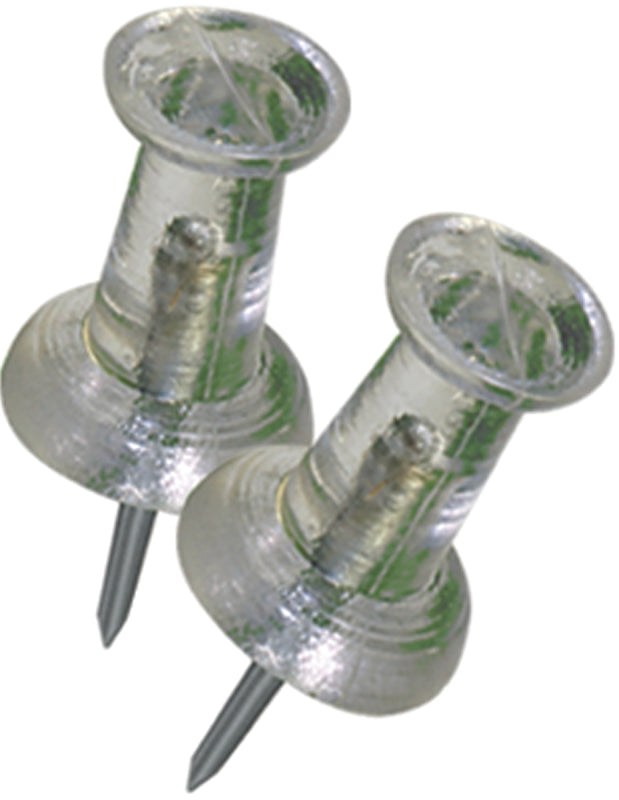Hillman 122640 Push Pin, 5 in L, Plastic, Clear