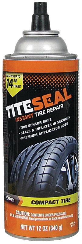 Titeseal M1114/6 Instant Tire Repair Sealant, 12 oz, Aerosol Can, Liquid, Ammonia