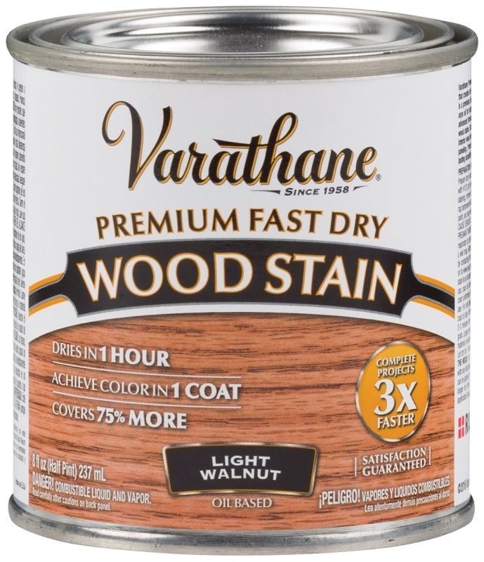 Varathane 262034 Stain, Light Walnut, Liquid, 0.5 pt, Can
