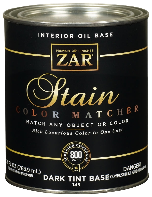 ZAR 14512 Wood Stain, Tint Base, Dark Brown, Liquid, 1 qt, Can