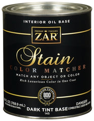ZAR 14512 Wood Stain, Tint Base, Dark Brown, Liquid, 1 qt, Can