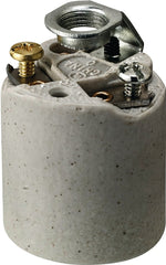 Leviton 3152-8 Lamp Holder, 250 V, 660 W, Porcelain Housing Material, White
