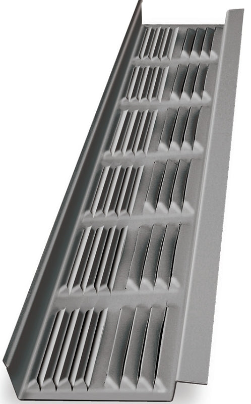 Master Flow LSV8 Soffit Vent, 2-3/4 in L, 1/4 in W, 68 sq-ft Net Free Ventilating Area, Aluminum, Mill