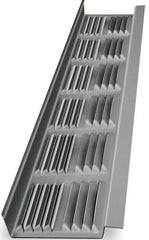 Master Flow LSV8 Soffit Vent, 2-3/4 in L, 1/4 in W, 68 sq-ft Net Free Ventilating Area, Aluminum, Mill