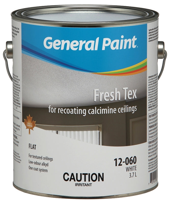 General Paint 12-060-16 Ceiling Paint, Flat, White, 1 gal
