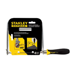 Fatmax 15-106A Coping Saw, 6-3/8 in L Blade, 15 TPI, HCS Blade, Cushion-Grip Handle, Plastic/Rubber Handle