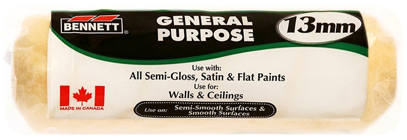 BENNETT PL1309 Paint Roller Refill, 13 mm Thick Nap, 240 mm L, Fabric Cover