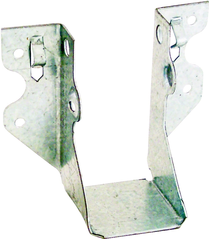 MiTek JUS24 Slant Joist Hanger, 3-1/8 in H, 1-3/4 in D, 1-9/16 in W, 2 in x 4 in, Steel, Galvanized, Face Mounting