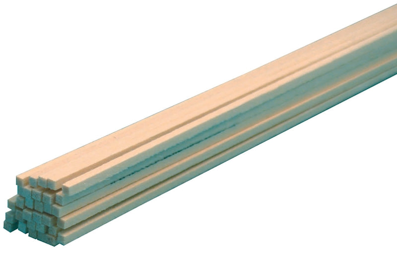Midwest Products 4022 Craft Wood Strip, 24 in L, 1/16 in W, 1/16 in Thick, Basswood