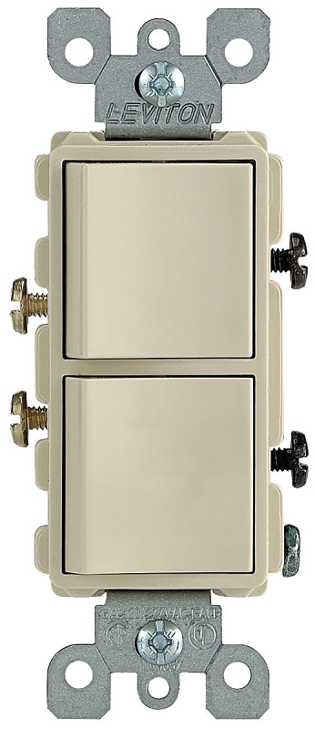 Decora R51-05634-0IS Combination Switch, 15 A, 120/277 V, SPST, Lead Wire Terminal, Thermoplastic Housing Material