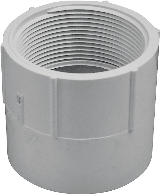 Lasco 435025BC Pipe Adapter, 2-1/2 in, Slip x FIP, PVC, SCH 40 Schedule