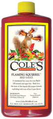 Cole's Flaming Squirrel Seed Sauce FS16 Bird Seed, Cajun Flavor, 16 oz Bottle