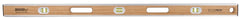 Johnson Eco-Tech Series 1610-4800 Bamboo Level, 48 in L, 6-Vial, Non-magnetic, Wood, Brown