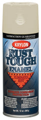 Krylon Rust Tough K09207007 Rust Preventative Spray Paint, Gloss, Almond, 12 oz, Can