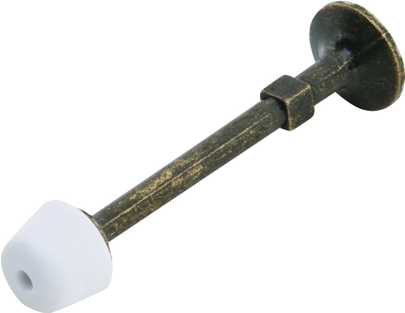 National Hardware N830-100 Door Stop, 3 in Projection, Zinc, Antique Brass