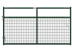 Behlen Country 40132082 Wire-Filled Gate, 96 in W Gate, 50 in H Gate, 6 ga Mesh Wire, 2 x 4 in Mesh, Green