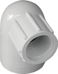 Xirtec 140 435515 Reducing Pipe Elbow, 3/4 x 1/2 in, Socket x FPT, 90 deg Angle, PVC, White, SCH 40 Schedule