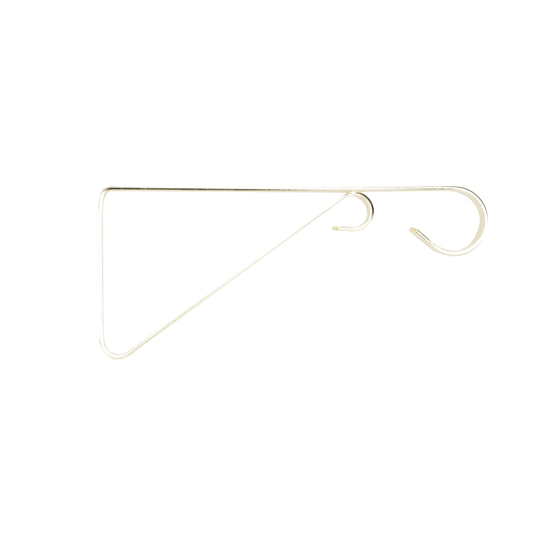 Landscapers Select GB0343L Hanging Plant Bracket, 9-5/8 L, Steel, Brass, Wall Mount Mounting
