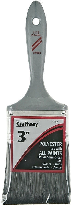 Linzer 1117-3 Paint Brush, 3 in W, 3 in L Bristle, Polyester Bristle