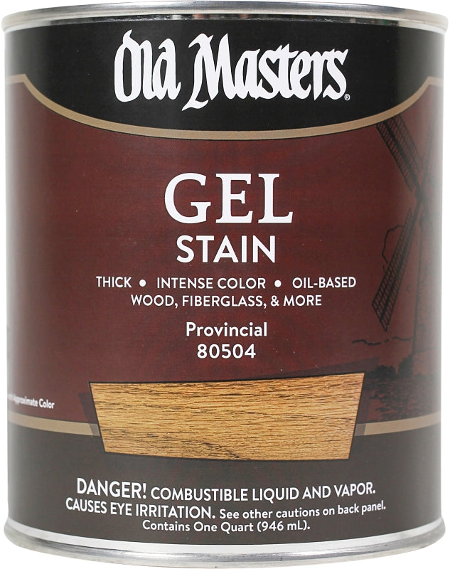 Old Masters 80504 Gel Stain, Provincial, Liquid, 1 qt, Can