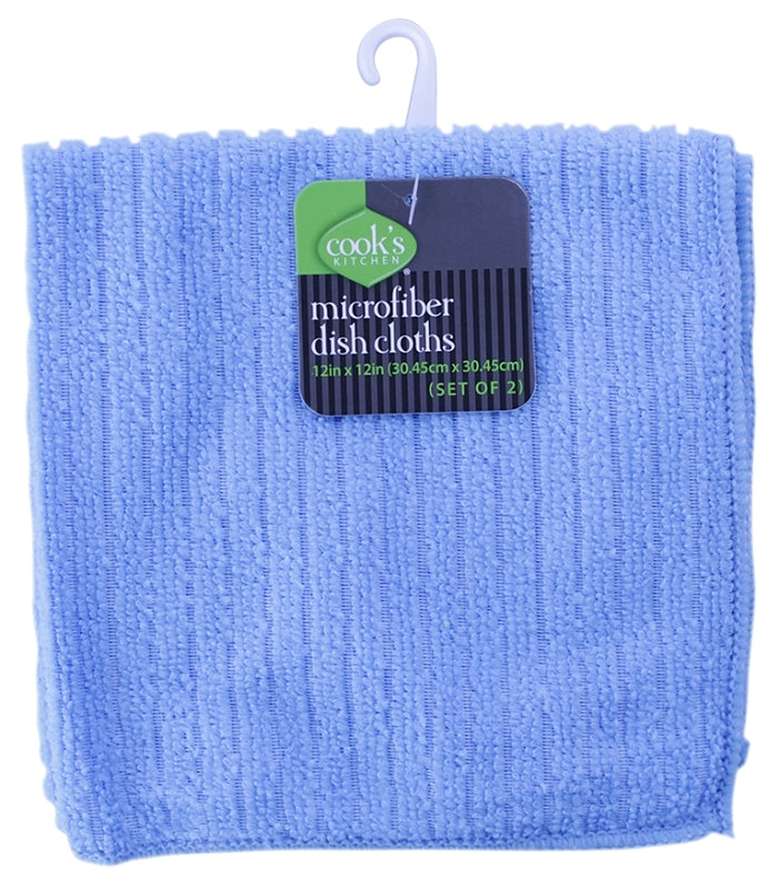 Cook's Kitchen 1004 Dish Towel, 12 in L, 12 in W, Microfiber