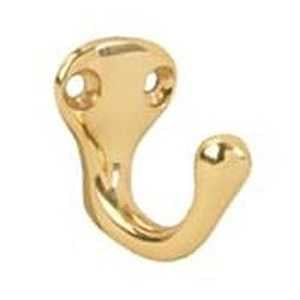 Schlage 581A3 Robe Hook, Aluminum, Brass