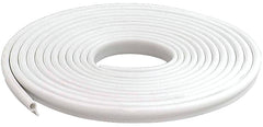 M-D 78394 Gasket Weatherstrip, 1/2 in W, 17 ft L, Vinyl, White