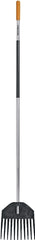 Fiskars 96615935 Shrub Rake, 66 in OAL, 11-Tine, Plastic Tine, Aluminum Handle, Ergonomic Handle, 63 in L Handle
