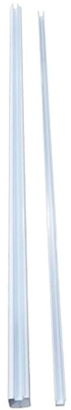 TBR-6-0W RAIL TOP/BTM WHT 6FT