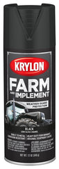 Krylon K01935007 Farm Equipment Spray, Low Gloss, Black, 12 oz