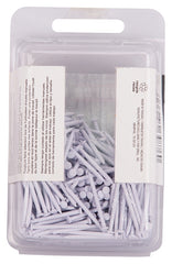 ProSource NTP-073-PS Panel Nail, 16D, 1 in L, Steel, Painted, Flat Head, Ring Shank, White, 171 lb